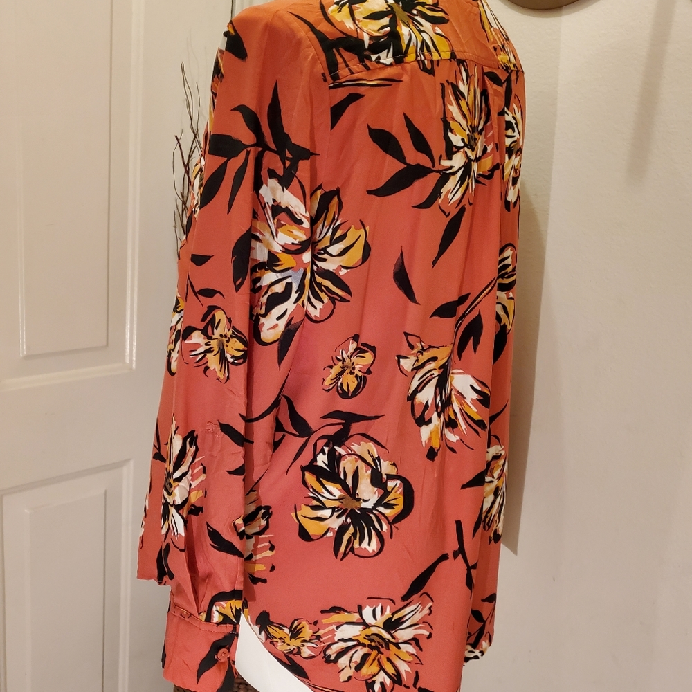 Madison Curvy,Top Floral Blouse Plus Size 2Xl - Picture 4 of 11